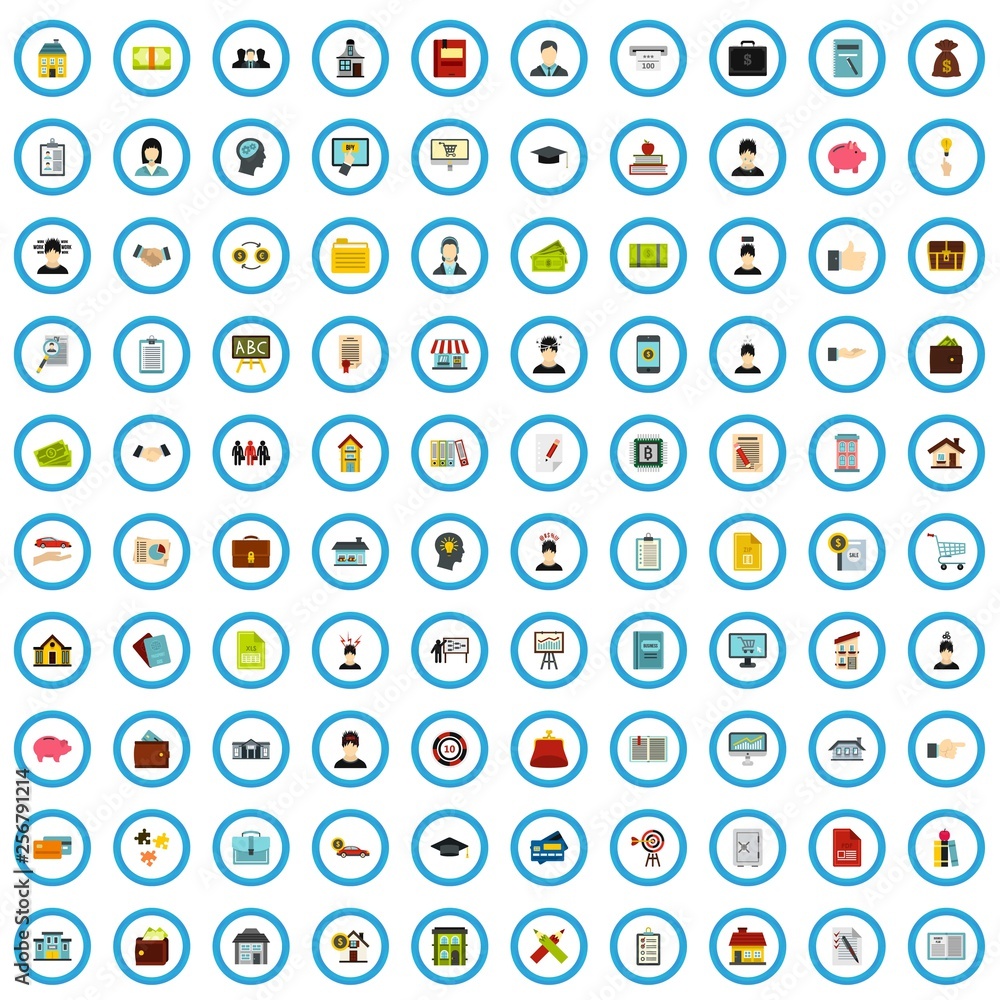 100 lending guidance icons set in flat style for any design vector illustration 100 lending guidance icons set in flat style for any design vector illustration