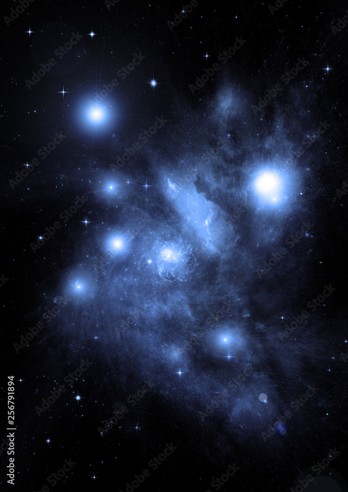 galaxy in a free space galaxy in a free space