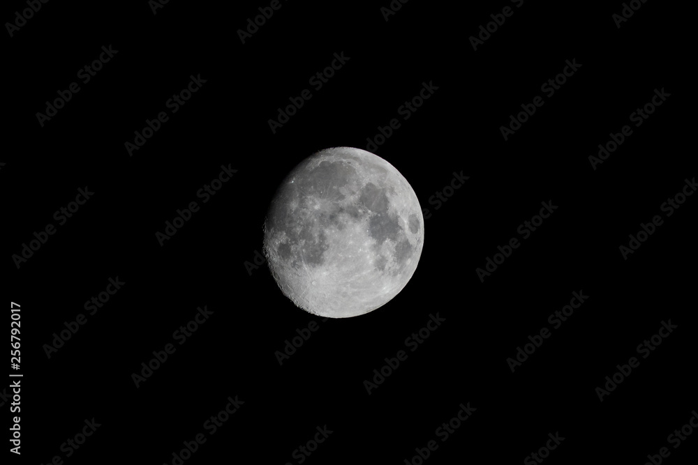 Bright moon at the dark sky Bright moon at the dark sky