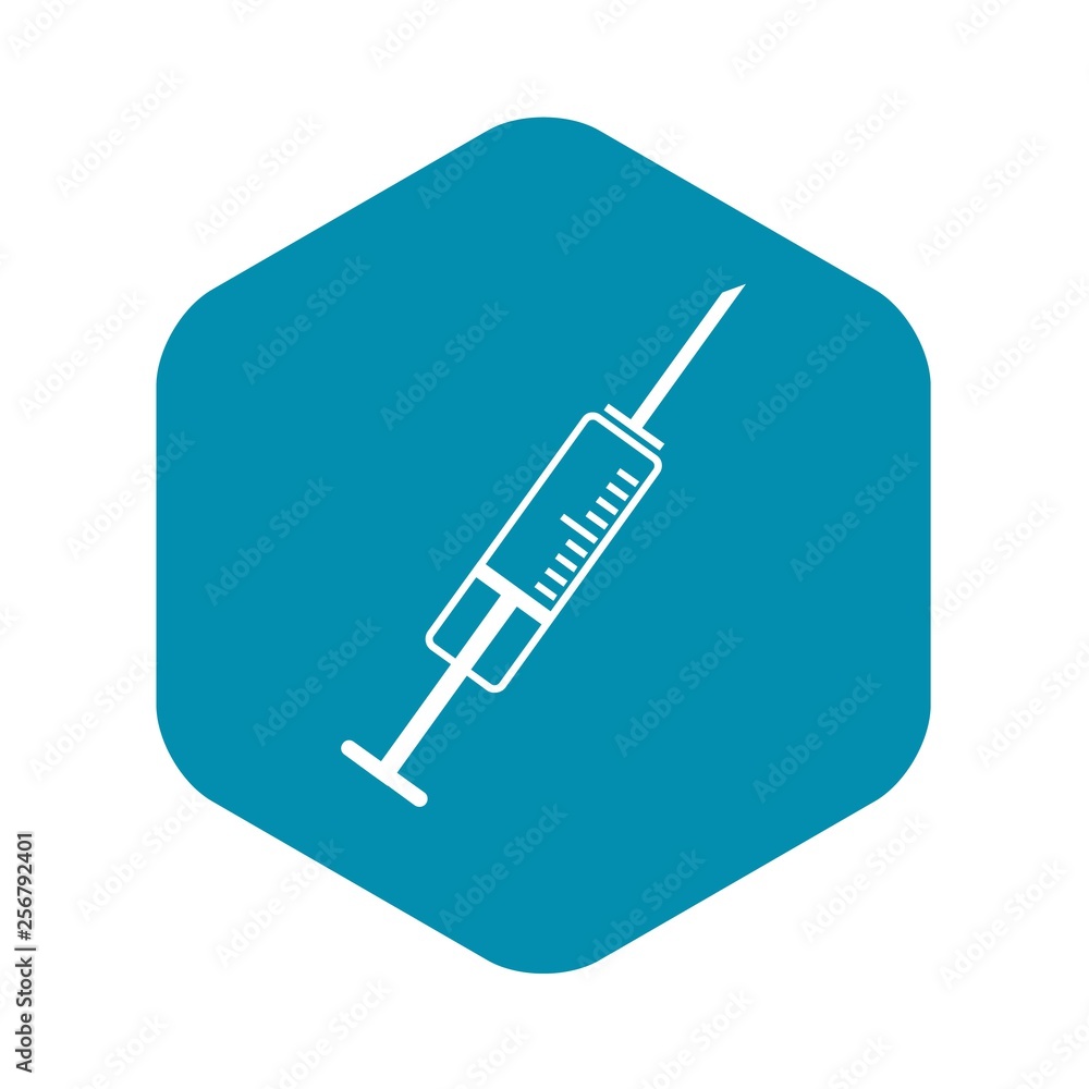 Syringe icon in simple style isolated vector illustration Syringe icon in simple style isolated vector illustration
