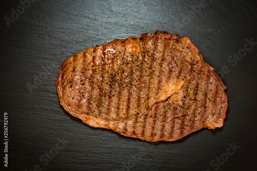 Ribeye Beef Steak on slate 