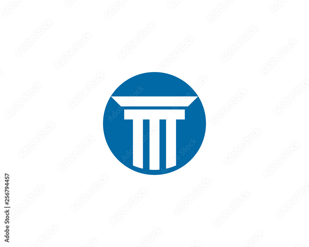 Pillar Logo Template. Column Vector illustration design 