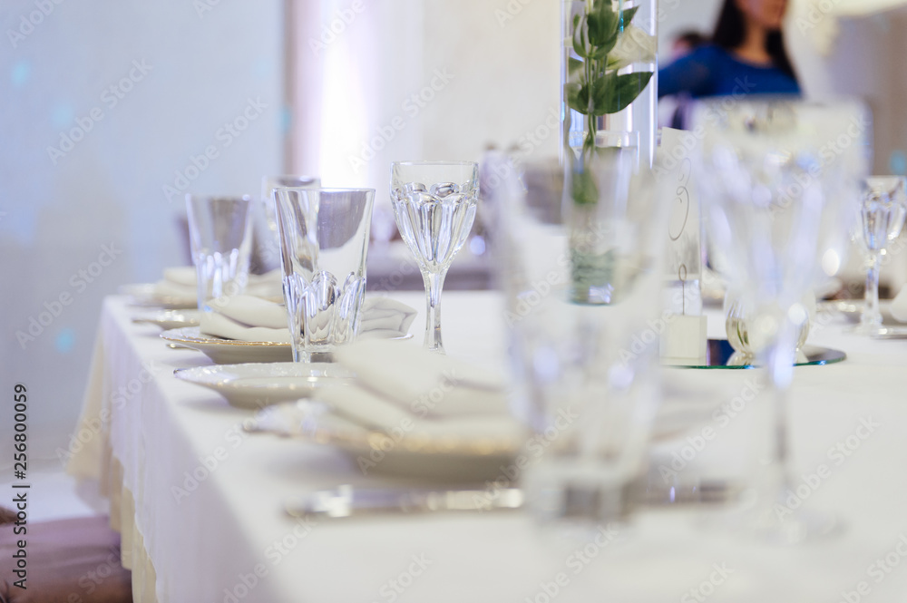table set for wedding or another catered event table set for wedding or another catered event