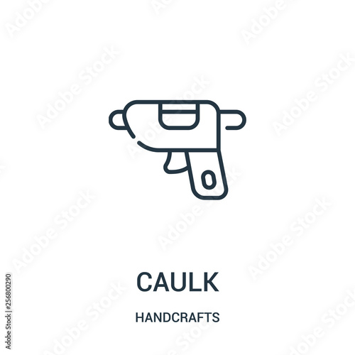 caulk icon vector from handcrafts collection. Thin line caulk outline icon vector illustration. Linear symbol for use on web and mobile apps, logo, print media.