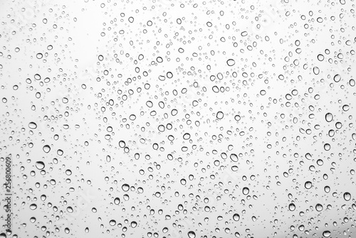 Water drops on glass, rain drop