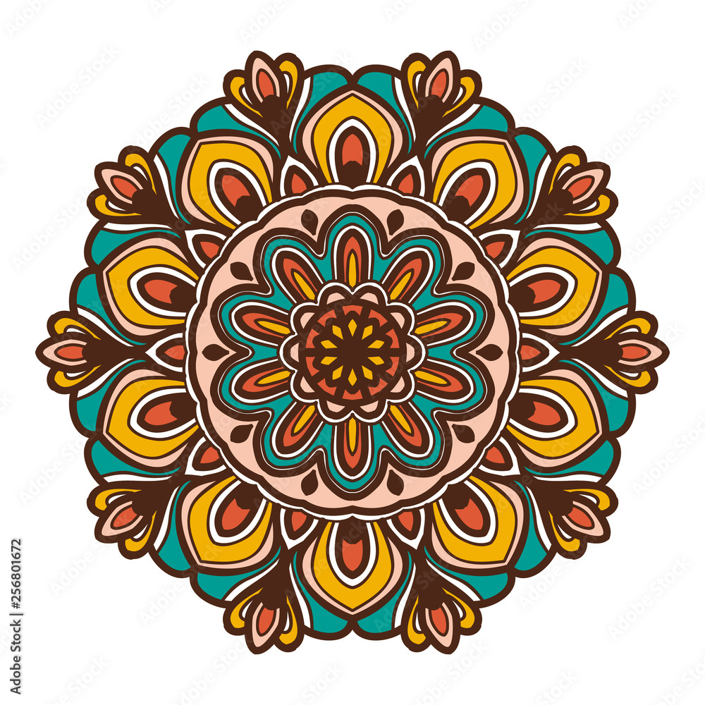 colorful mandala flower illustration colorful mandala flower illustration