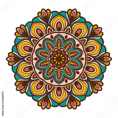 colorful mandala flower illustration