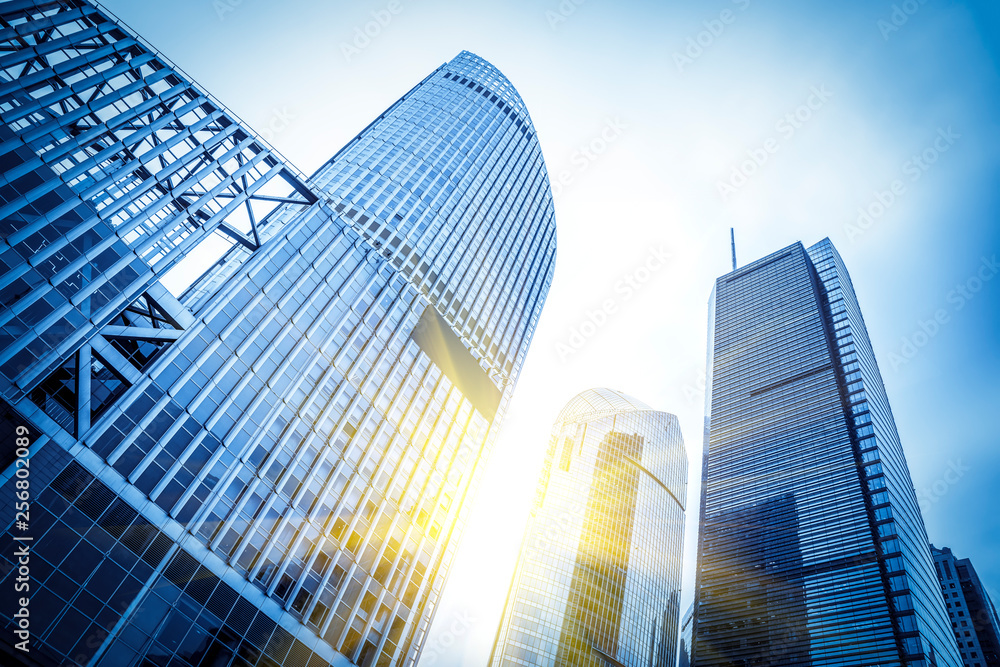 Fototapeta premium Skyscrapers in the Financial District of Shanghai, China