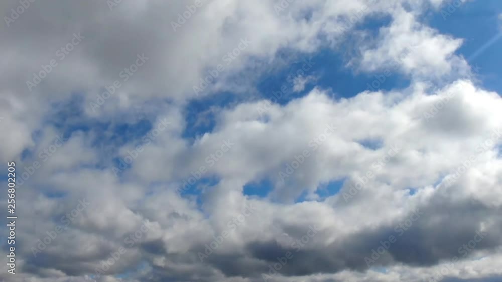 Timelapse of puffy cumulus clouds on a sunny day. Timelapse of puffy cumulus clouds on a sunny day.