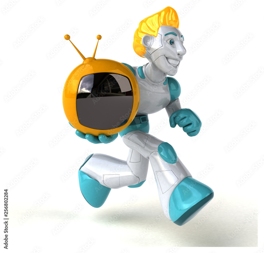 Naklejka premium Robot - 3D Illustration