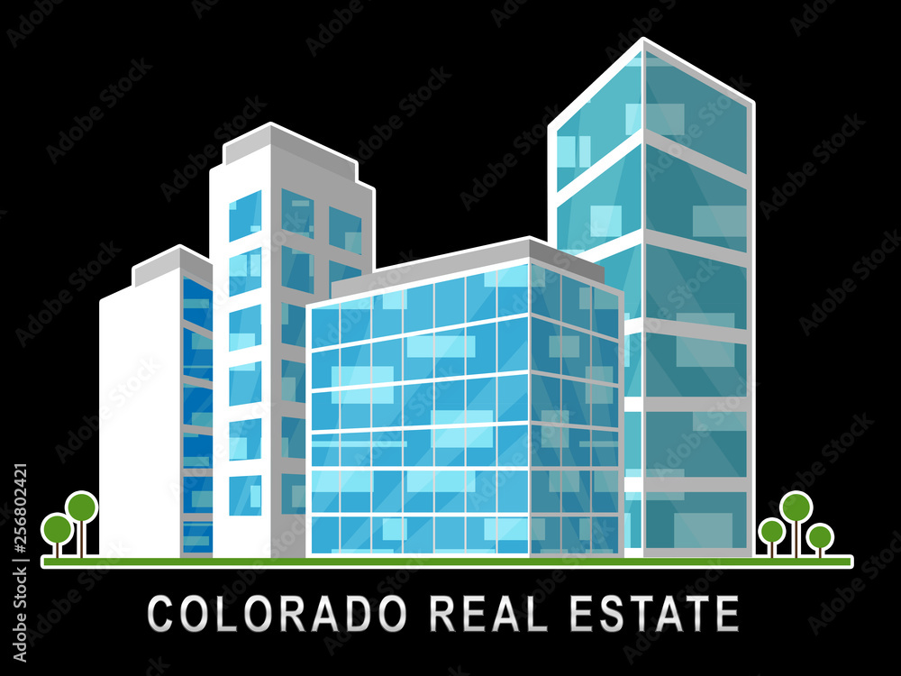 Colorado Real Estate Apartment Represents Buying Property In Denver United States - 3d Illustration