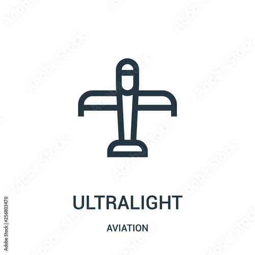 ultralight icon vector from aviation collection. Thin line ultralight outline icon vector illustration. Linear symbol for use on web and mobile apps, logo, print media.