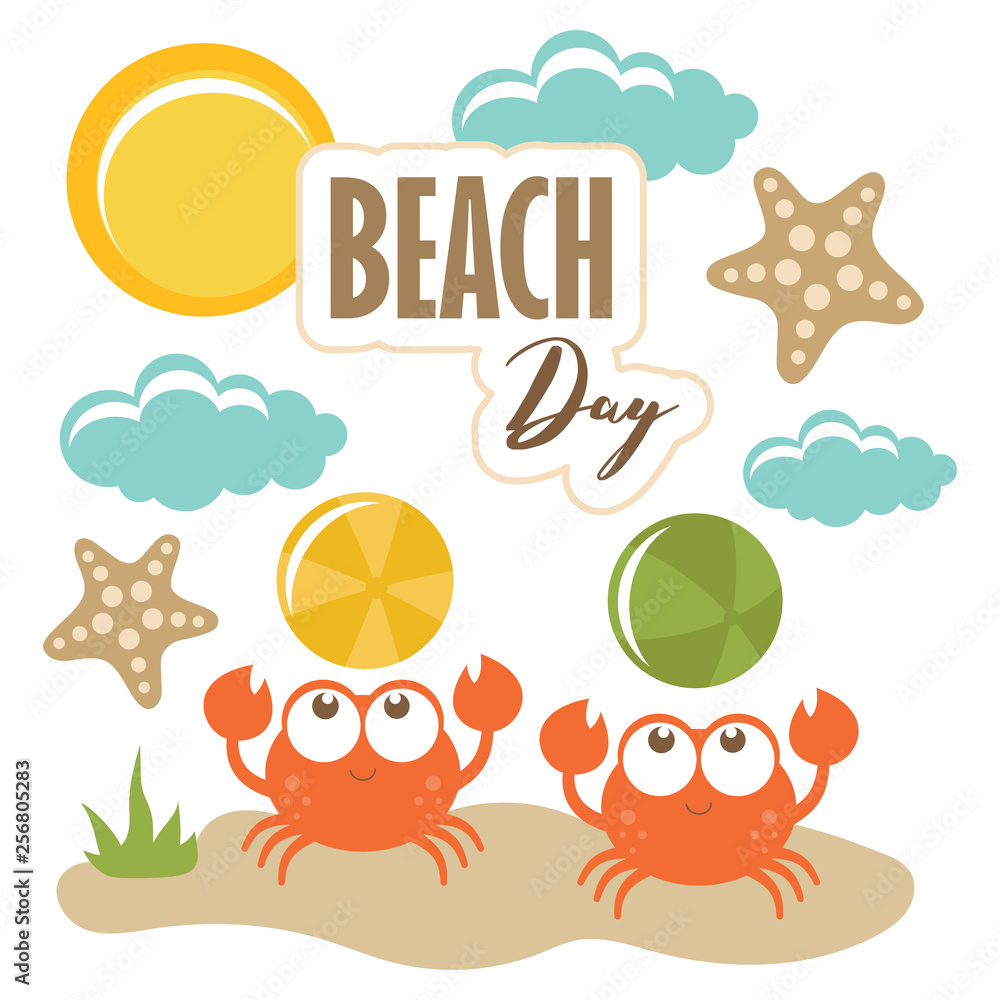 crabs baby cute print sweet