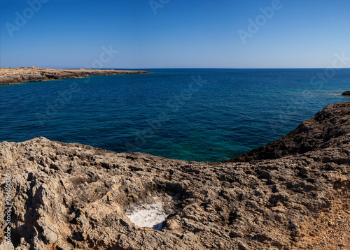  View of Lampedusa coast in the summer season