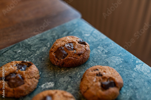 paleo chocolate chunk tahini cookie. salty cookie.