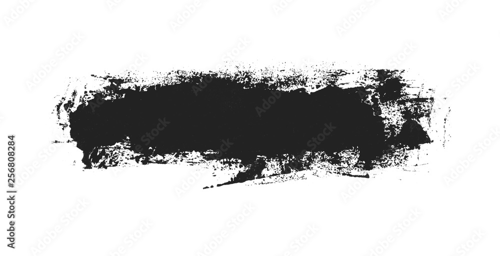 Schmutziger gemalter Streifen mit schwarzer Farbe