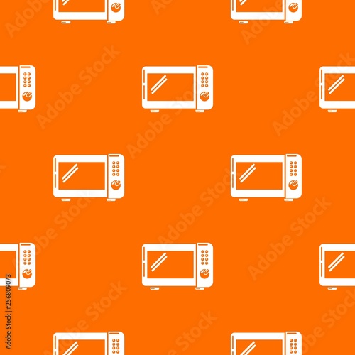 Microwave oven pattern vector orange for any web design best