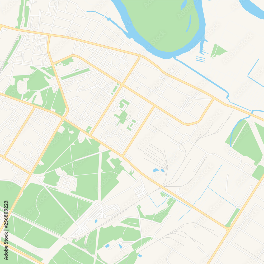Svietlahorsk, Belarus printable map Svietlahorsk, Belarus printable map