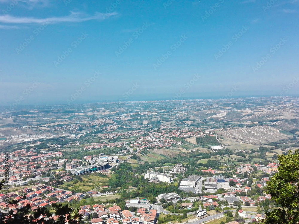 Landscape of Romagna from San Marino.