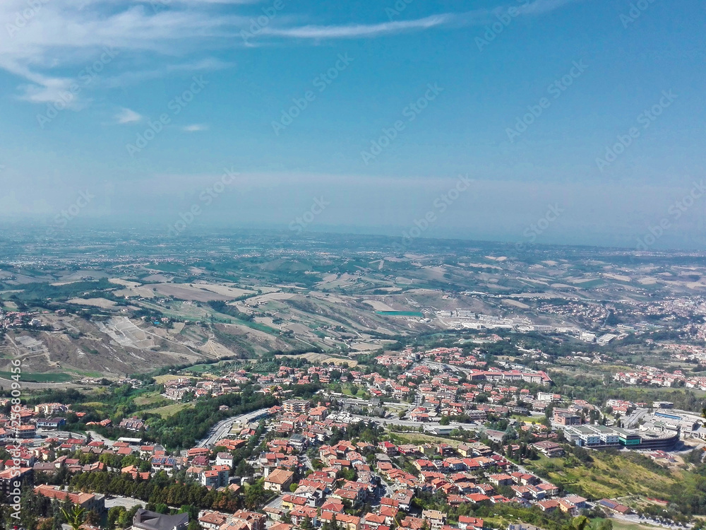 Landscape of Romagna from San Marino.