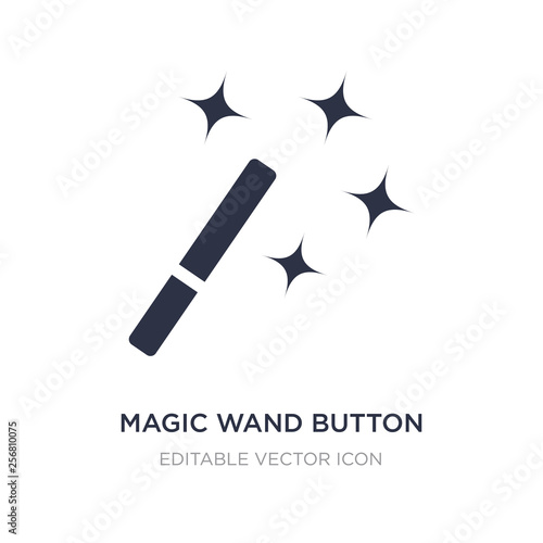magic wand button icon on white background. Simple element illustration from UI concept.