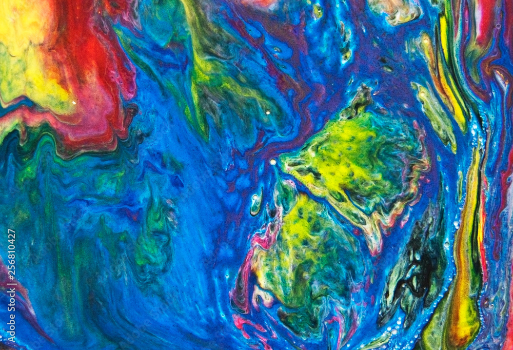 abstract blue  green marble texture, acrylics art