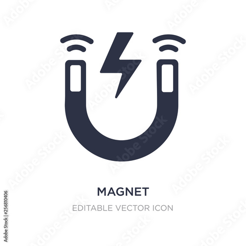 magnet icon on white background. Simple element illustration from UI concept.