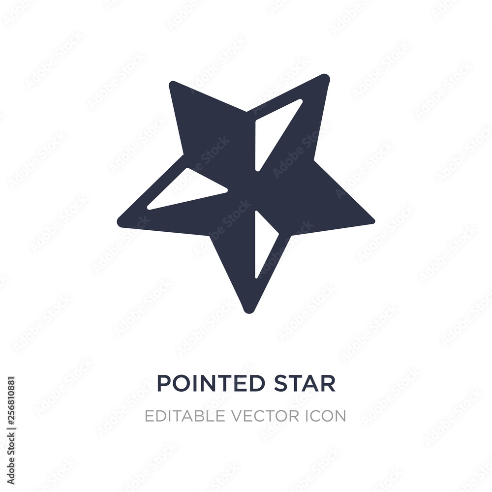 pointed star icon on white background. Simple element illustration from UI concept.