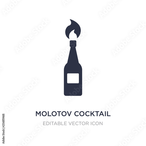 molotov cocktail icon on white background. Simple element illustration from Weapons concept.