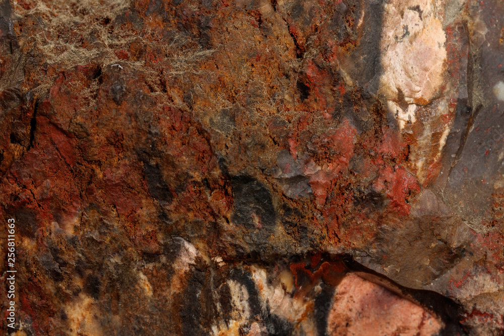 macro stone mineral jasper on black background macro stone mineral jasper on black background