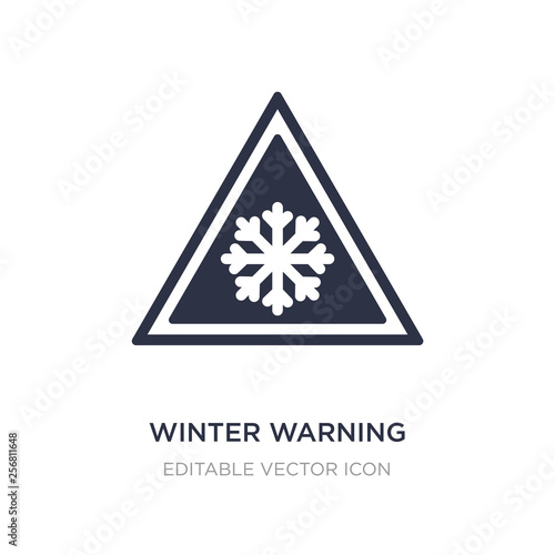 winter warning icon on white background. Simple element illustration from Weather concept.