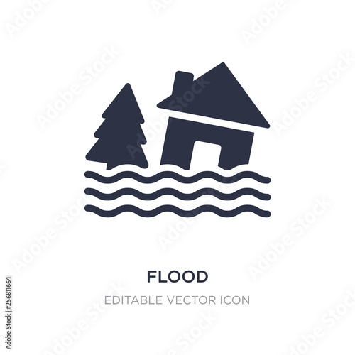 flood icon on white background. Simple element illustration from Weather concept.