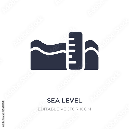 sea level icon on white background. Simple element illustration from Weather concept.