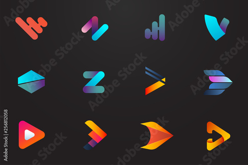 Modern Minimal Vector Logo for banner