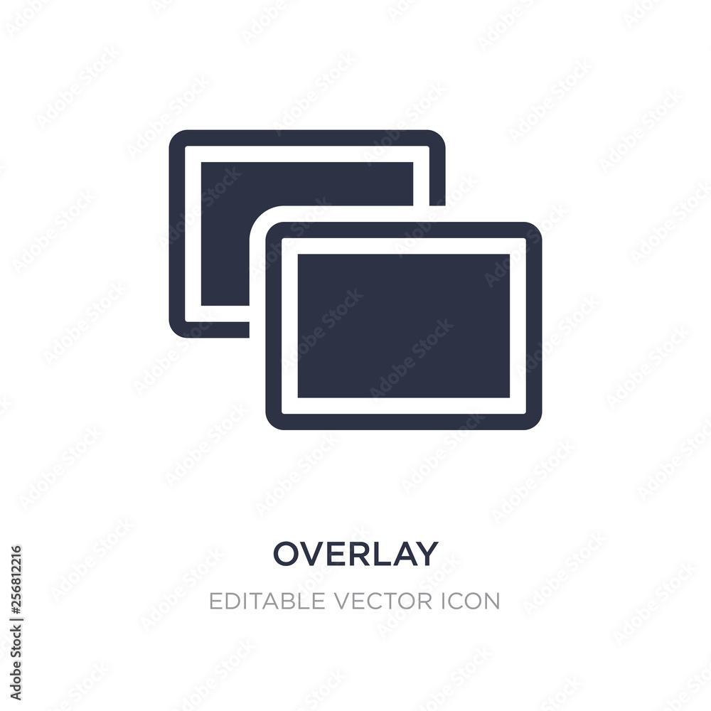 overlay icon on white background. Simple element illustration from Web concept. overlay icon on white background. Simple element illustration from Web concept.