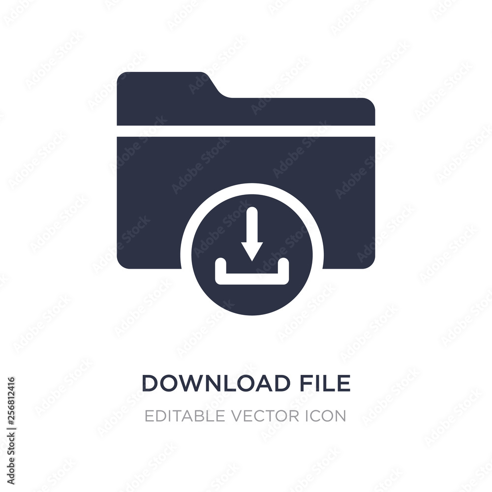download file icon on white background. Simple element illustration from Web concept. download file icon on white background. Simple element illustration from Web concept.