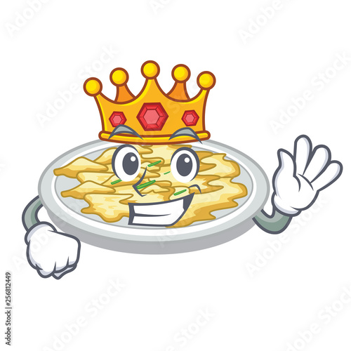 King scrambled egg isolated with in cartoon