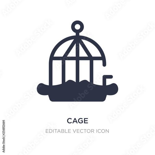 cage icon on white background. Simple element illustration from Animals concept.