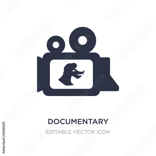 documentary icon on white background. Simple element illustration from Animals concept.