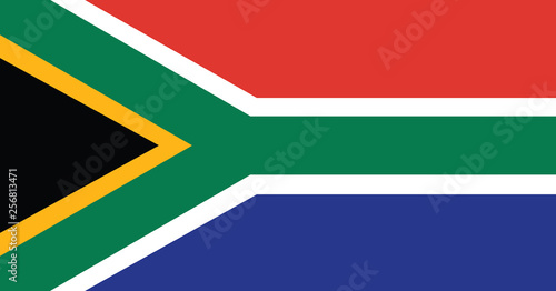 South Africa flag, official colors and proportion correctly. National South Africa flag. Vector illustration. EPS10. South Africa flag vector icon, simple, flat design for web or mobile app.