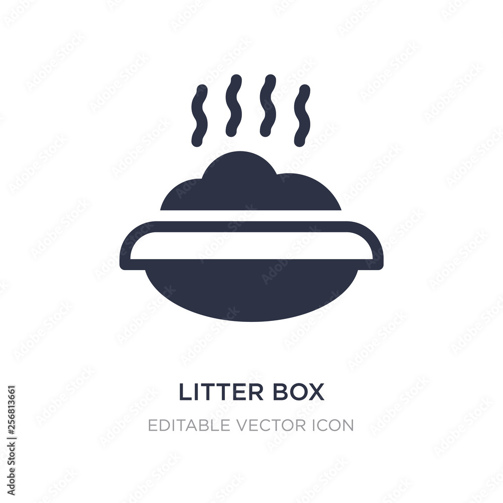 litter box icon on white background. Simple element illustration from Animals concept. litter box icon on white background. Simple element illustration from Animals concept.