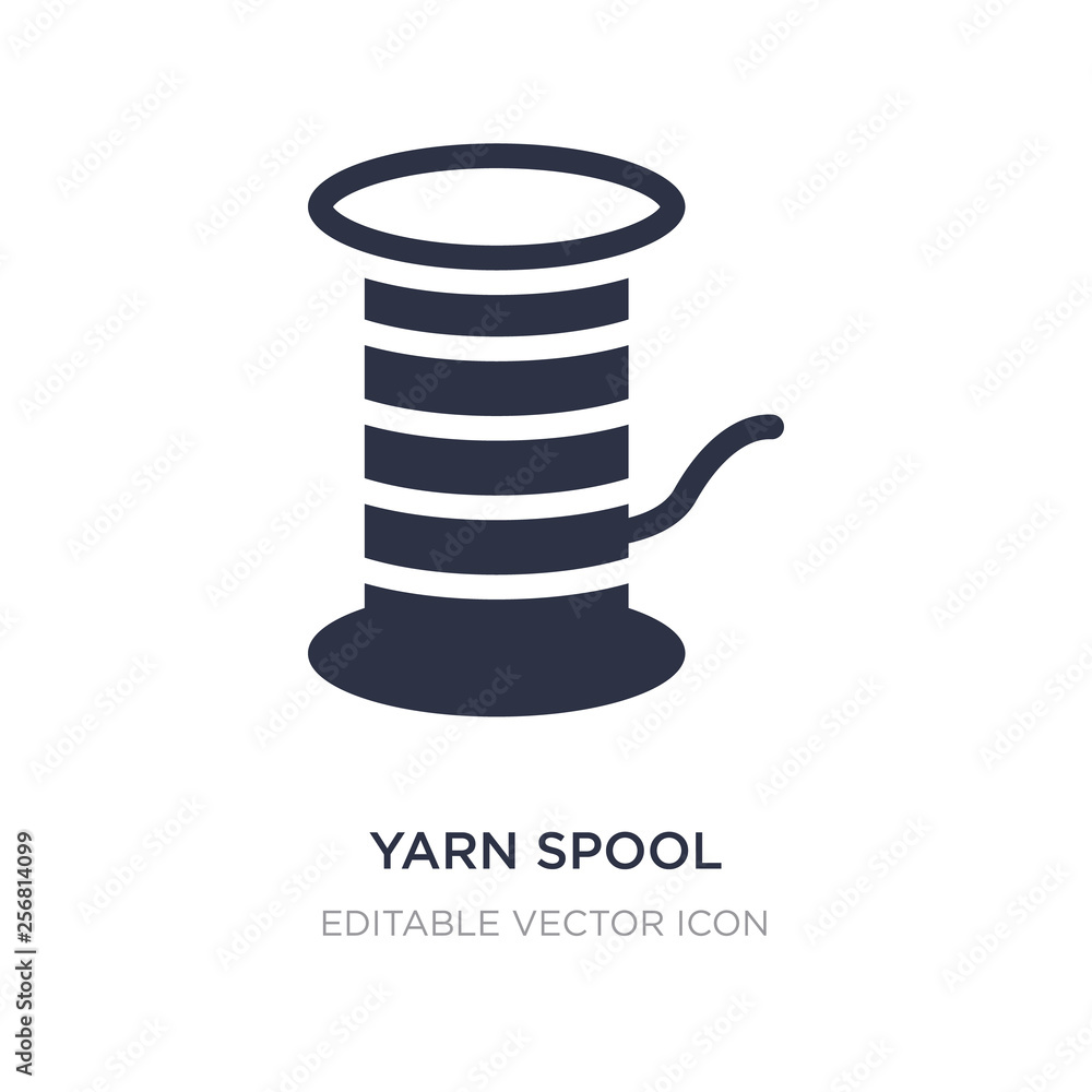 yarn spool icon on white background. Simple element illustration from Art concept. yarn spool icon on white background. Simple element illustration from Art concept.