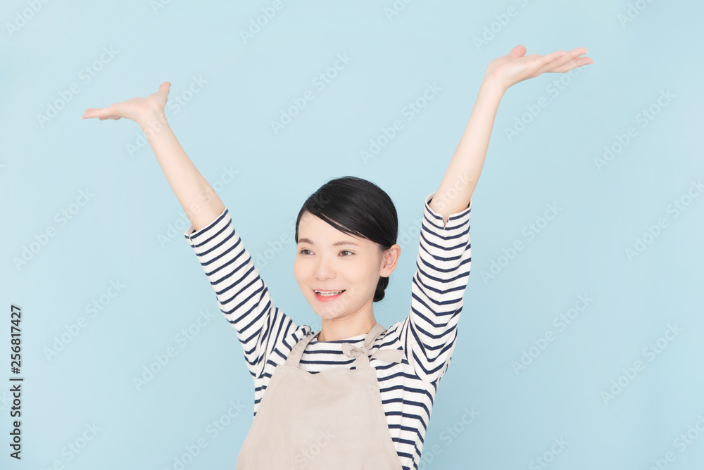 エプロンの女性 エプロンの女性