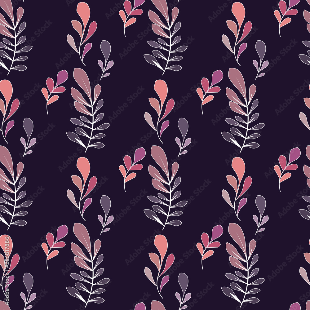 Fototapeta premium Texture with flowers and plants. Floral ornament. Original flowers pattern.