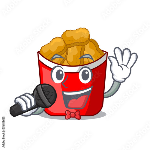 Singing chicken nuggets in the cartoon shape