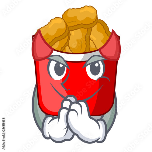 Devil chicken nuggets in the cartoon shape