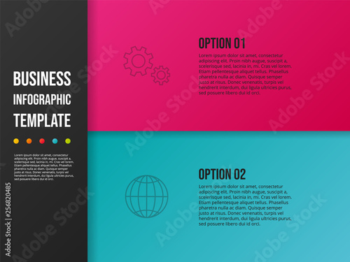 Business presentation slide with icons - company timeline. Vector