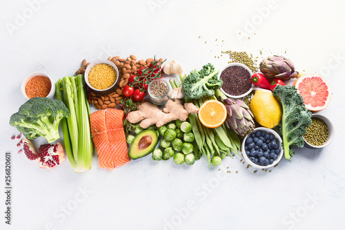 Selection of healthy food