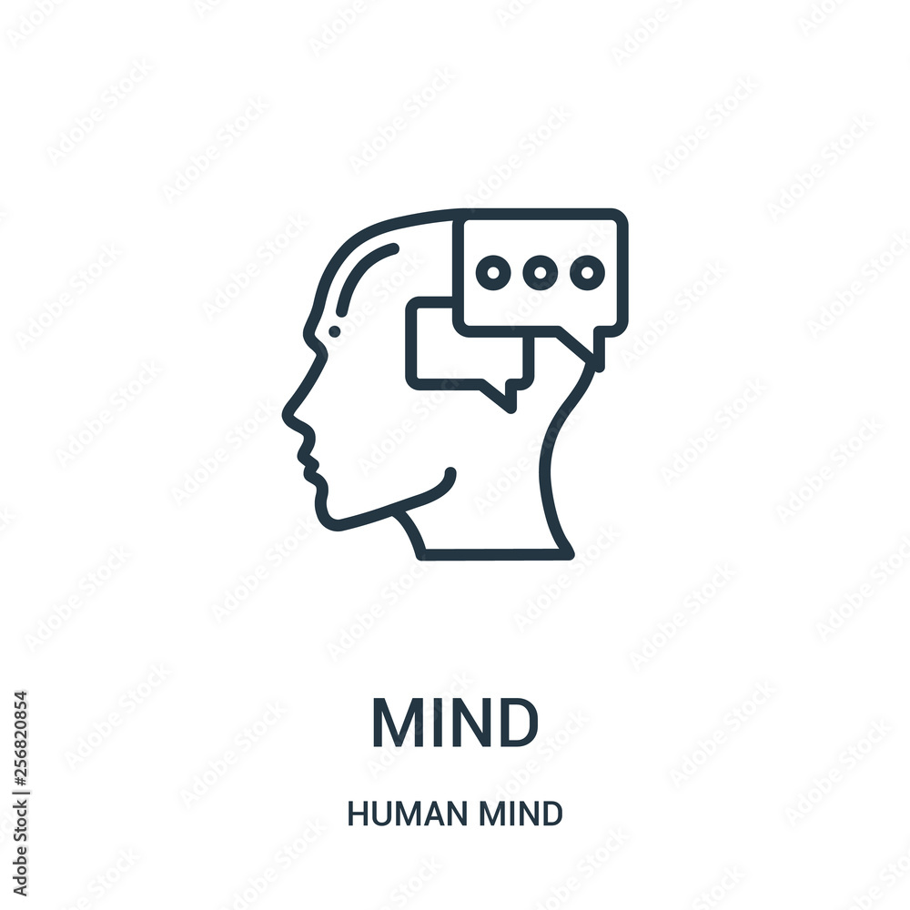 Memory icon vector from human mind collection. Thin line memory