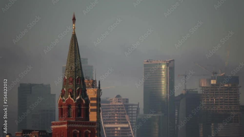 View of the Moscow Kremlin. Freezing day. Winter Moscow. View of the Moscow Kremlin. Freezing day. Winter Moscow.